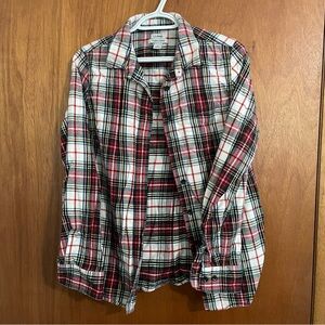 L.L. Bean Red and Black‎ Plaid Men's Shirt size small slightly fitted